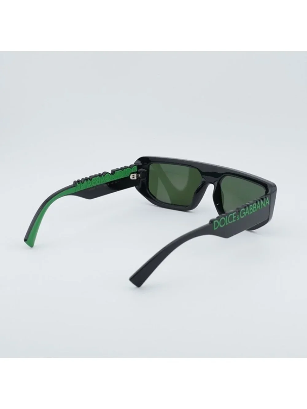 Dolce & Gabbana DG6203 501/71 Sunglasses Black/Green Rectangle Frame